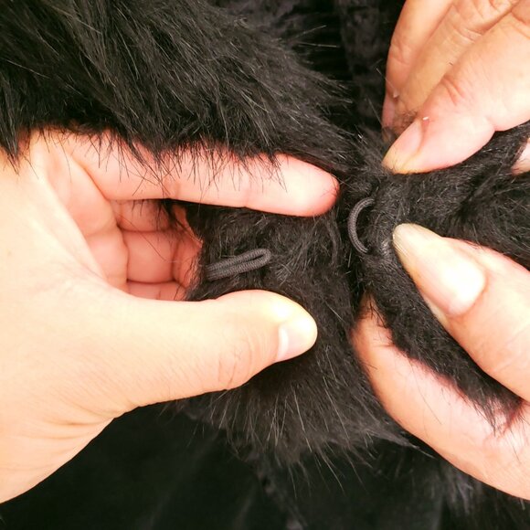 Express Black Leather and Faux Fur Sleeveless Collar Stylish Vest Size Small - Picture 10 of 16